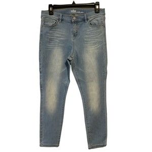 Soho New York & Company Women Jeans Size 12 Petite Ankle Jean Light Blue
